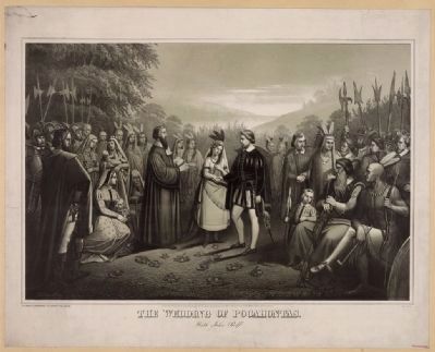 The wedding of Pocahontas with John Rolfe. Click for full size. The wedding of Pocahontas with John Rolfe image. Click for full size.