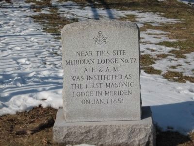 First Masonic Lodge in Meriden Marker image. Click for full size.