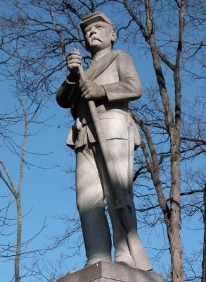 Soldier atop the 118th Pennsylvania Infantry Monument. Click for full size. Soldier atop the 118th Pennsylvania Infantry Monument image. Click for full size.