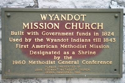 Wyandot Mission Church Marker image. Click for full size.