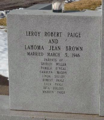 Leroy Robert "Satchel" Paige Marker image. Click for full size.