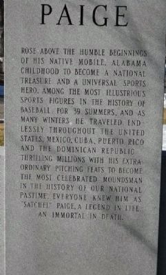 Leroy Robert "Satchel" Paige Marker image. Click for full size.