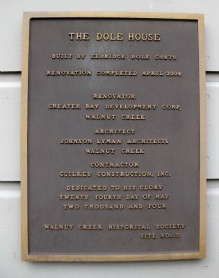 The Dole House Marker. Click for full size. The Dole House Marker image. Click for full size.