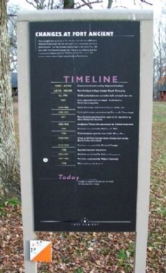 Changes at Fort Ancient Marker. Click for full size. Changes at Fort Ancient Marker image. Click for full size.