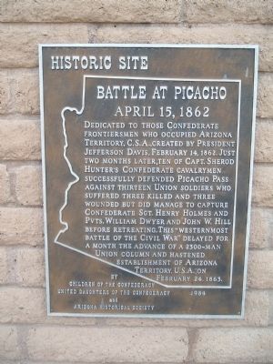 Battle at Picacho Marker image. Click for full size.