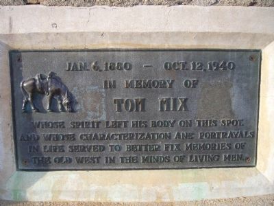 In Memory of Tom Mix Marker image. Click for full size.