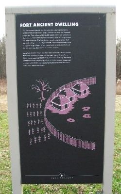 Fort Ancient Dwelling Marker image. Click for full size.