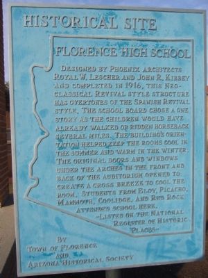 Florence High School Marker image. Click for full size.