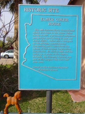 Elmer Coker House Marker. Click for full size. Elmer Coker House Marker image. Click for full size.
