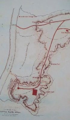 Fort Ancient Earthworks Diagram on Marker. Click for full size. Fort Ancient Earthworks Diagram on Marker image. Click for full size.