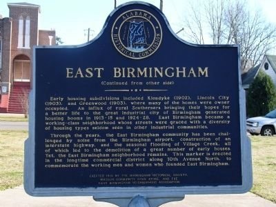 East Birmingham Marker image. Click for full size.
