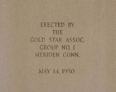 Gold Star Association Memorial Marker. Click for full size. Gold Star Association Memorial Marker image. Click for full size.