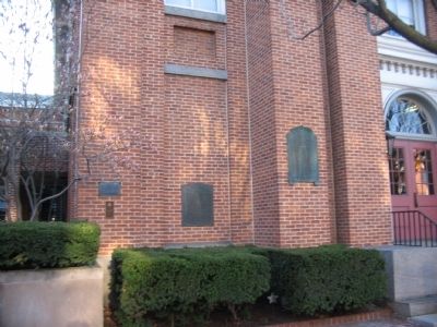 Plaques on the Front of the Courthouse. Click for full size. Plaques on the Front of the Courthouse image. Click for full size.
