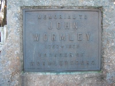 John Wormley Memorial image. Click for full size.