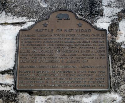 Battle of Natividad Marker. Click for full size. Battle of Natividad Marker image. Click for full size.