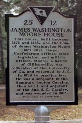 James Washington Moore House Marker image. Click for full size.