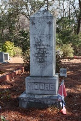James Washington Moore at Gillisonville Church Cemetery, as mentioned image. Click for full size.