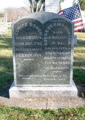Rev. Ebenezer Washburn Grave Marker image. Click for full size.