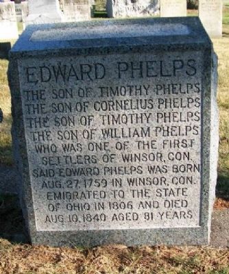 New Edward Phelps Grave Marker image. Click for full size.