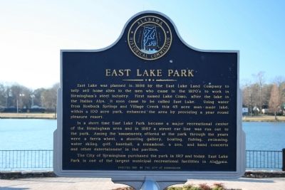 East Lake Park Marker image. Click for full size.