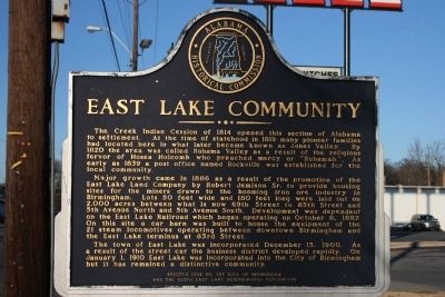 East Lake Community Marker image. Click for full size.