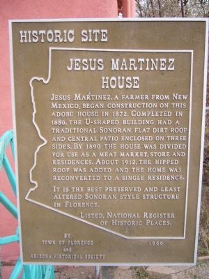 Jesus Martinez House Marker. Click for full size. Jesus Martinez House Marker image. Click for full size.
