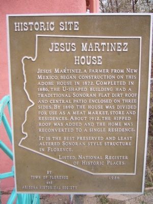 Jesus Martinez House Marker image. Click for full size.