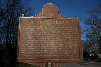 Roebuck Spring Marker. Click for full size. Roebuck Spring Marker image. Click for full size.
