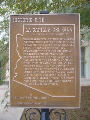 La Capilla del Gila Marker. Click for full size. La Capilla del Gila Marker image. Click for full size.