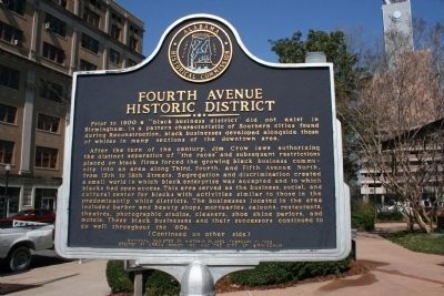 Fourth Avenue Historic District Marker. Click for full size. Fourth Avenue Historic District Marker image. Click for full size.