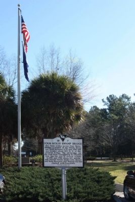 Four Holes Swamp Bridge / Harley's Tavern Marker image. Click for full size.