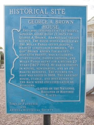 George A. Brown House Marker. Click for full size. George A. Brown House Marker image. Click for full size.