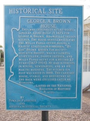 George A. Brown House Marker image. Click for full size.