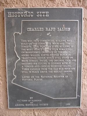 Charles Rapp Saloon Marker image. Click for full size.