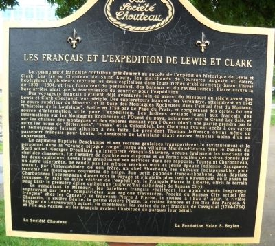 The French and the Lewis & Clark Expedition Marker. Click for full size. The French and the Lewis & Clark Expedition Marker image. Click for full size.