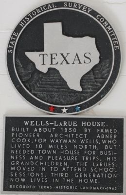 Wells-LaRue House Marker image. Click for full size.