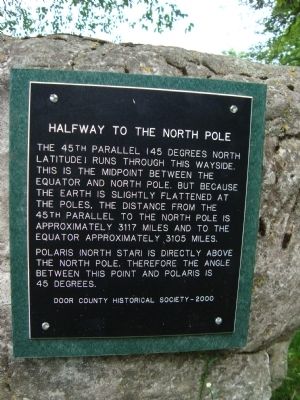 Halfway to the North Pole Marker. Click for full size. Halfway to the North Pole Marker image. Click for full size.