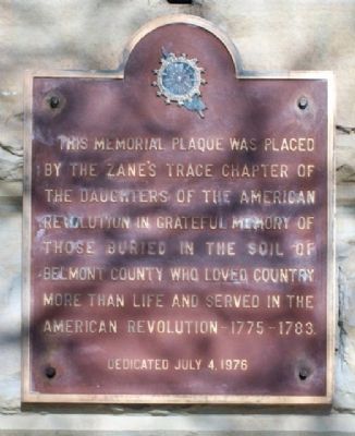 Belmont County Revolutionary War Veterans Memorial. Click for full size. Belmont County Revolutionary War Veterans Memorial image. Click for full size.