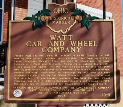 Watt Car and Wheel Company Marker image. Click for full size.