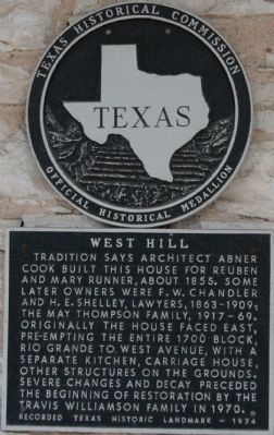 West Hill Marker image. Click for full size.