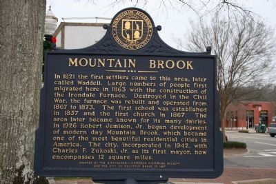 Mountain Brook Marker. Click for full size. Mountain Brook Marker image. Click for full size.