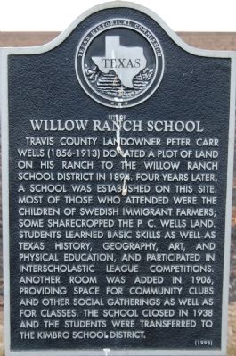 Site of Willow Ranch School Marker image. Click for full size.