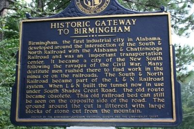 Side B: Brock’s Gap / Historic Gateway To Birmingham Marker. Click for full size. Side B: Brock’s Gap / Historic Gateway To Birmingham Marker image. Click for full size.