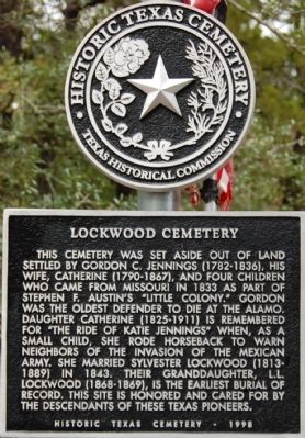Lockwood Cemetery Marker image. Click for full size.