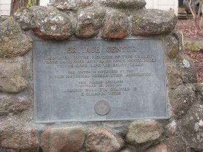 Heritage Center Dedication Plaque image. Click for full size.
