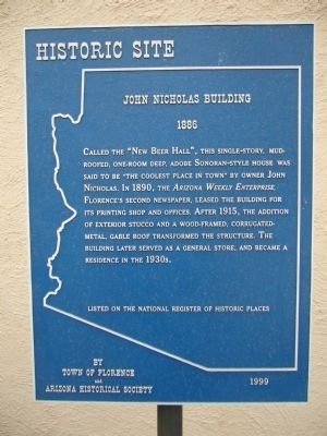 John Nicholas Building Marker. Click for full size. John Nicholas Building Marker image. Click for full size.