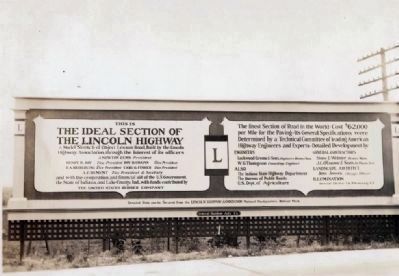 Billboard on the Lincoln Highway in Indiana image. Click for full size.
