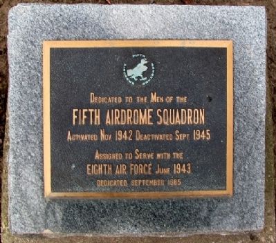 Fifth Airdrome Squadron Marker. Click for full size. Fifth Airdrome Squadron Marker image. Click for full size.