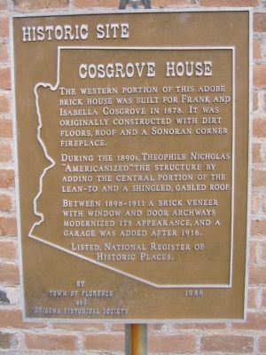 Cosgrove House Marker. Click for full size. Cosgrove House Marker image. Click for full size.