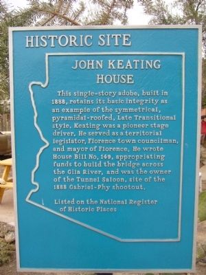 John Keating House Marker image. Click for full size.